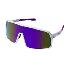 Sunglasses BejkRoll Champion REVO + EVA Box - white with color dots - lila/yellow mirror
