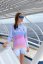 Ladies wetsuit BejkRoll Pastel Rainbow - girl on boat - size M