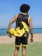 Camiseta deportiva BejkRoll negra amarilla/logotipo excéntrico - Color: negro/amarillo, Talla: S