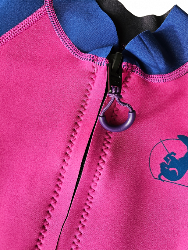 Ladies wetsuit BejkRoll Pink Lagoon - detail - the collar covers and protect the neck very well
