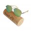 Sunglasses BejkRoll PILOT - gold mirror with natural color bamboo tube