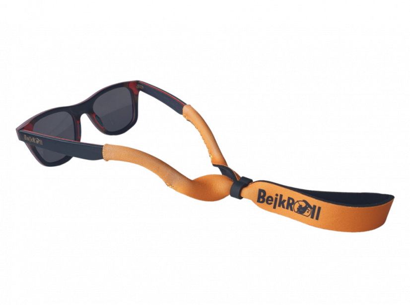 Neoprenová páska BejkRoll - šňůrka na brýle s utahováním - oranžová