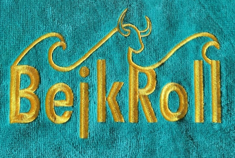 Surf Pončo BejkRoll WAVE MASTER - tyrkysová - logo