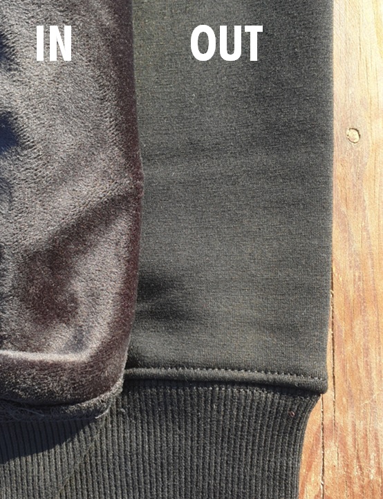 BEJK VELVET - Aksamitna bluza z kapturem - przedłużana - czarna - Velikost: XL