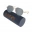 Sluneční brýle BejkRoll PILOT - stříbrné zrcadlo s černou bambusovou tubou