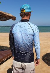 Lycra Rashguard – BejkRoll Rainbow Blue/Pink unisex - back - size L