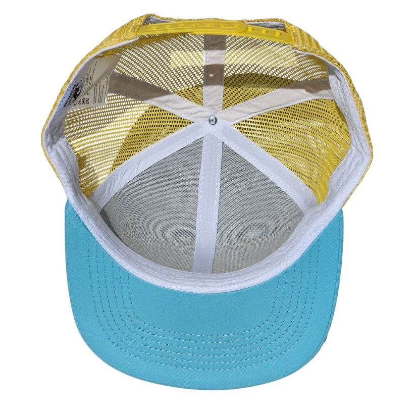 Gorra Snap Trucker azul claro/amarillo - logotipo LANA