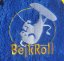 Surf Poncho BejkRoll royal blue - front embroidered logo