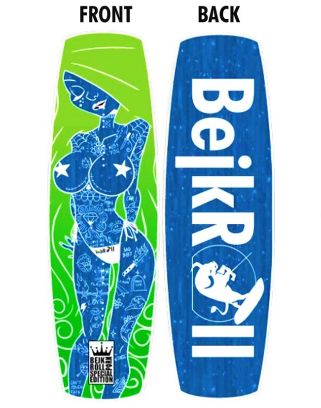 BejkRoll HOT Edition Kiteboard + Vázání - Barva: zelená, Technologie: Sklolaminát