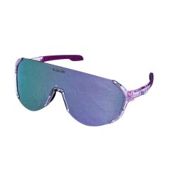 Sunglasses BejkRoll Champion REVO + EVA Box - rimless transparent light purple - purple mirror