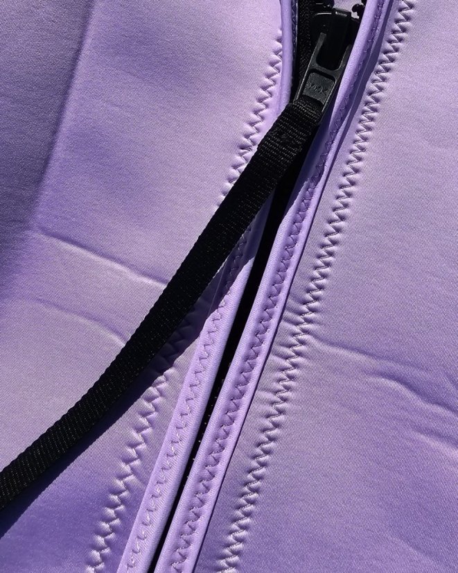 Dámský neopren BejkRoll Honey Wave - detail - obšití zipu