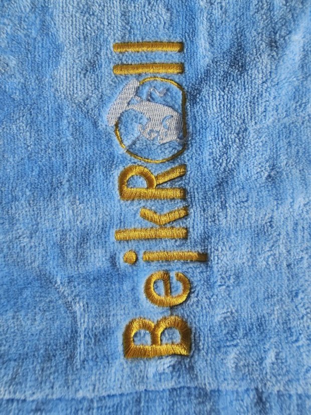 Surf Poncho BejkRoll WAVE MASTER - sky blue - back logo