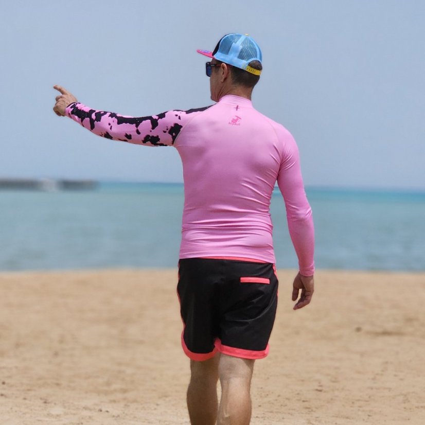 Lycra – BejkRoll BEJKSKIN Růžová unisex - kluk zadek detail
