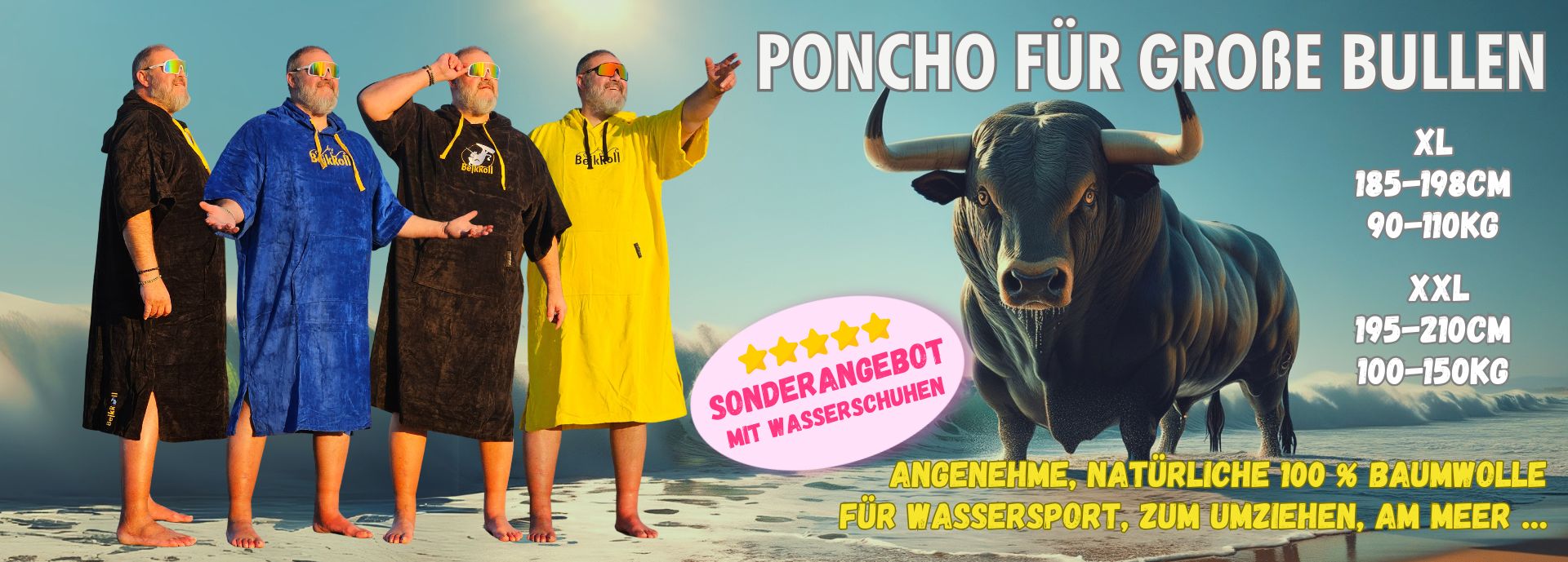 Poncho für Grosse Bullen!