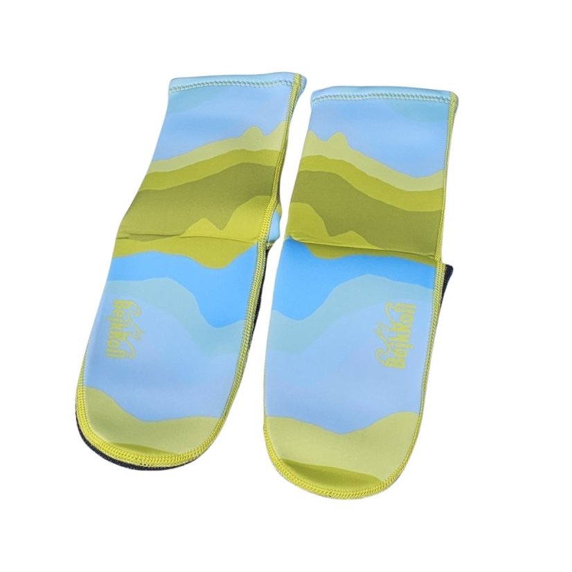 BejkRoll - neoprene socks - yellow blue - front