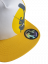 Snap Trucker Yellow-White cap BejkRoll - Rounded logo - front Sticker