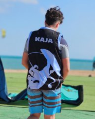 Kite Jersey BejkRoll schwarz blau/Excenter-Logo (mit Loch für Trapezhaken) - mit eigenem Text