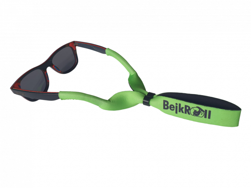 Neoprene strap BejkRoll - lanyard for glasses with tightening - green