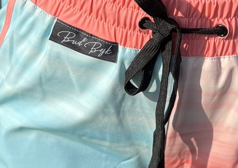 Shorts – Damen orange/hellblau – Paar-Design