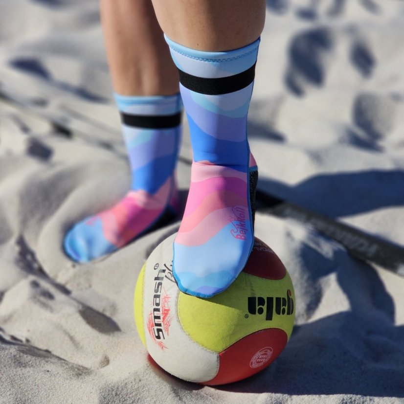 Calcetines de neopreno 3 mm SCR - calcetines de agua de diseño - rosa/azul