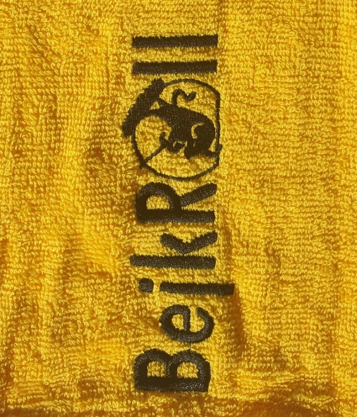 Surf Poncho BejkRoll yellow - back embroidered logo