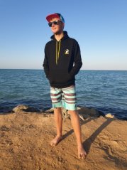 BEJK VELVET - Velvet sweatshirt with hood BejkRoll - black - size M