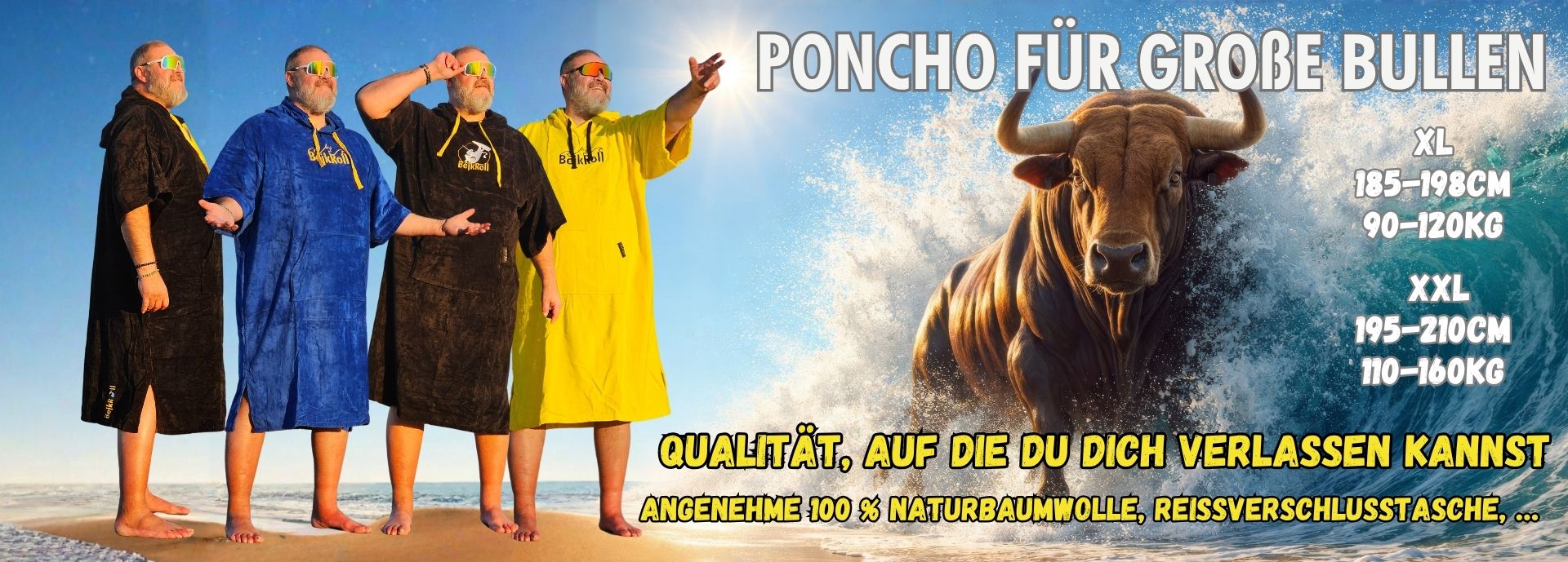 Poncho für Grosse Bullen!