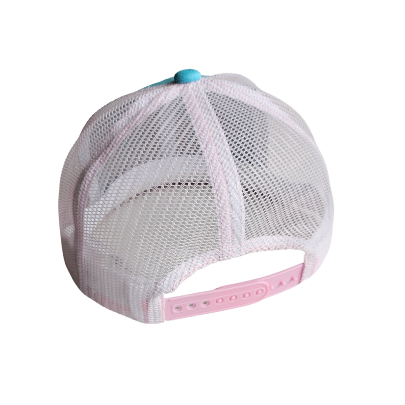 Snap Trucker Rosa/Turquesa - Logo de onda