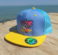 Snap Trucker Żółty/Jasnoniebieski - Trójkątne logo