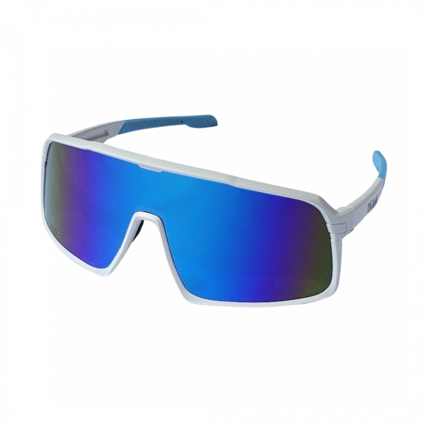 Brýle BejkRoll Champion REVO + EVA Box - bílo/modré - ledově modré zrcadlo