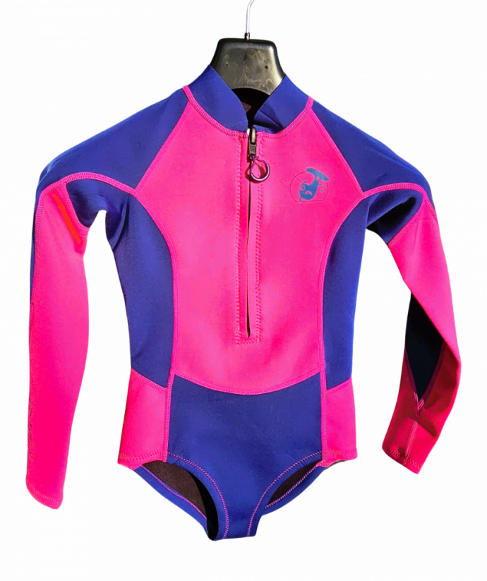 Ladies wetsuit BejkRoll Pink Lagoon - detail - complete front side