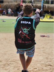 Kite-Jersey BejkRoll schwarz grün/SENSE Logo (mit Loch für Trapezhaken) - mit eigenem Text