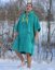 Surf Poncho BejkRoll WAVE MASTER - turquoise - boy on the ice with axe - hardening - front