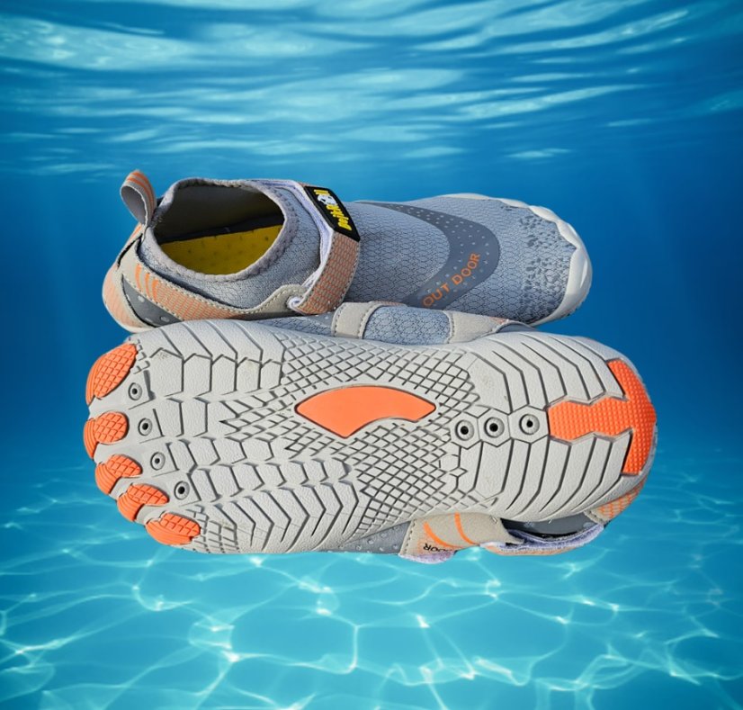 Wasserschuhe - barfuß - schnell trocknend - grau - Farbe: grau, EU-Schuhgröße: 39.0