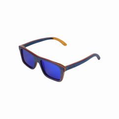Sunglasses BejkRoll DON - blue mirror - front
