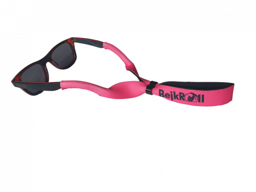 Neoprenová páska BejkRoll - šňůrka na brýle s utahováním - růžová