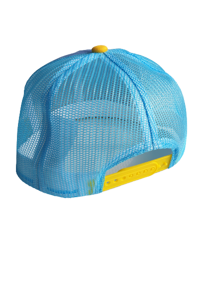 Snap Trucker Amarillo/Azul claro - Logo triangular