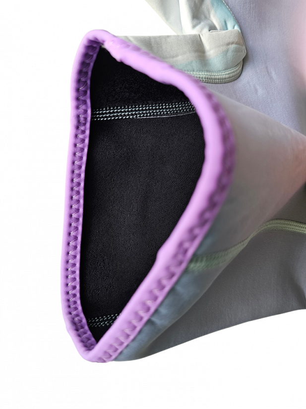Dámský neopren BejkRoll Pastel Rainbow - detail - kvalitní obšití koncovek nohavic