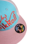 Snap Trucker Růžovo-Tyrkysová kšiltovka BejkRoll - Wave logo - předek sticker