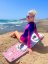 Ladies wetsuit BejkRoll Pink Lagoon girl sitting on the board - size S