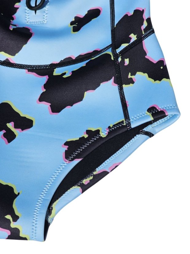 Dámský neopren BejkRoll Bull Skin modrý - detail - sešití spodní části pro vyšší elasticitu