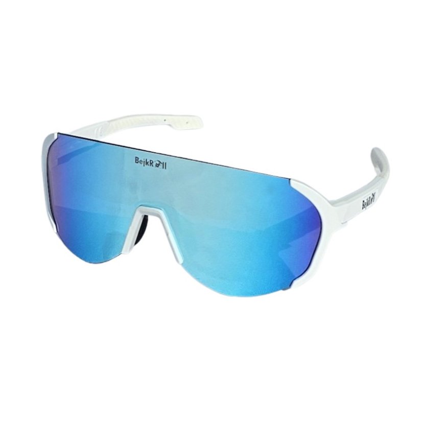 CHAMPION REVO + EVA BOX - rahmenlose weiße - blaues Spiegelglas