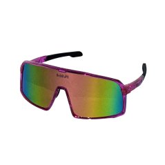 Sunglasses BejkRoll Champion REVO + EVA Box - transparent lila - pink golden mirror