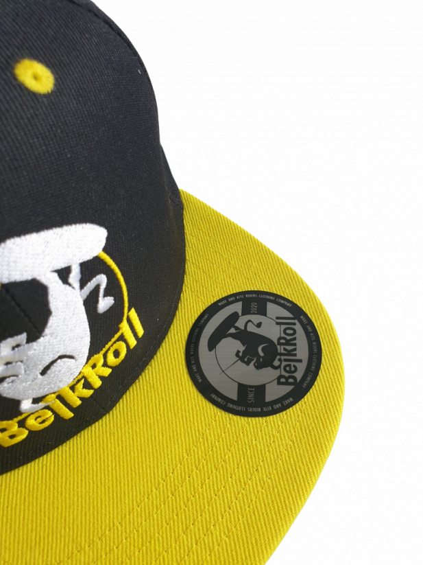 SnapYellow cap BejkRoll - Rounded Logo - front Sticker