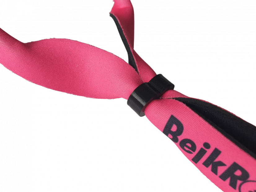 Neoprenová páska BejkRoll - šňůrka na brýle s utahováním - růžová - detail utahování