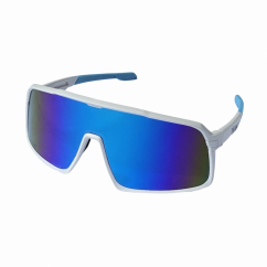 Sunglasses BejkRoll Champion REVO + EVA Box - white/blue - ice blue mirror