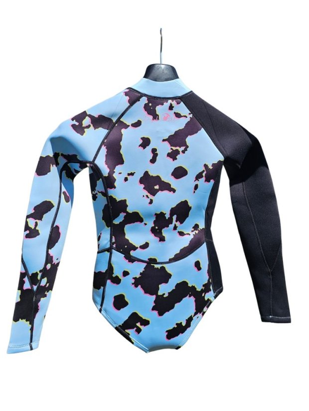 Dámský neopren BejkRoll Bull Skin modrý - detail - předek