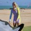 Ladies wetsuit BejkRoll Honey Wave - girl stands by the kite - size M