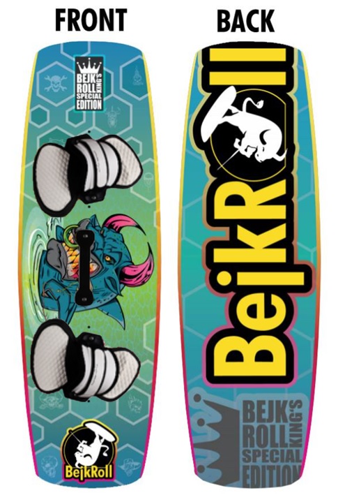 BejkRoll KING'S SPECIAL EDITION Kiteboard + Vázání - s vázáním