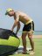 Board Shorts BejkRoll - OUTLINE 3/4 - yellow black - unisex - by the kite - side